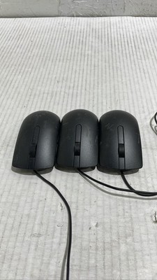 Dell MS116t  DP/N 0RG4V6 RG4V6 Wired Optical USB Computer Mice Lot of 3