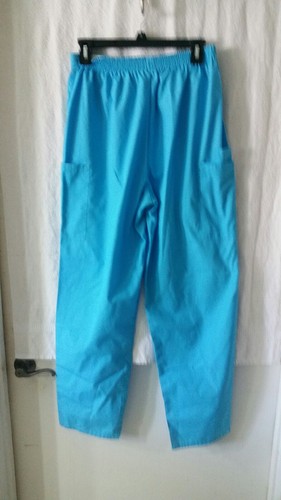 CHEROKEE WORKWEAR MEDIUM TURQUOISE SCRUB PANTS EUC LN
