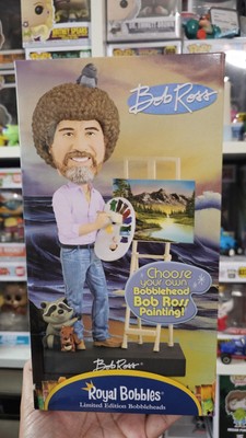 Bob Ross Mini Figurine Bobblehead Premium Detailed Accessory New Royal Bobbles