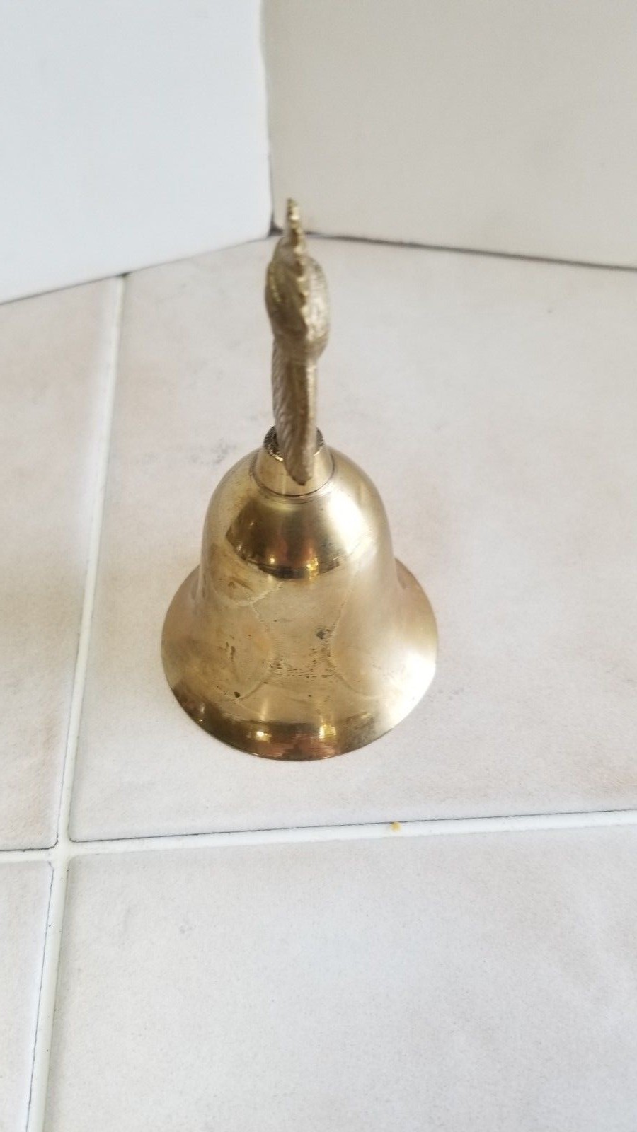 Vintage BRASS ROOSTER Head BELL 4 1/2