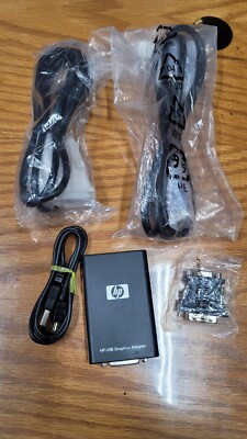 HP 584670-001 NL571AA USB to DVI to VGA External Graphics Adapter 518591-010 NEW
