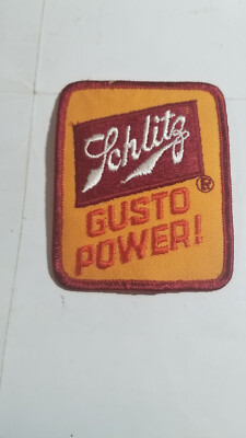 Vintage Schlitz Gusto Power Uniform Iron On Patch Qty 1