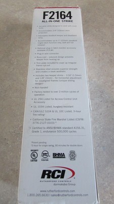 RCI Rutherford F2164X32D Offset Electric Strike 12/24VDC Fail Locked 2164