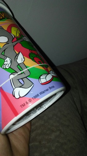 Looney Tunes 1998 puzzle thermos mug cup neat marvin martian bugs & more vintage