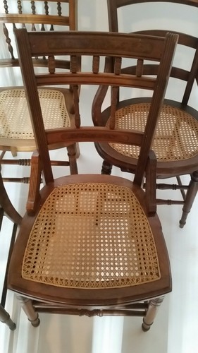 14 LOT Vintage Country French Cane Mid Century Maple Antique Lounge Club Regency