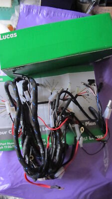 cloth LUCAS  54962258 WIRING HARNESS TRIUMPH T140 TR7 1974-8 + diagram 19-1962