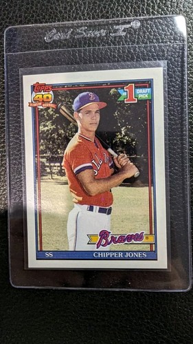 1991 TOPPS #333 CHIPPER JONES ROOKIE CARD RC ATLANTA BRAVES HOF