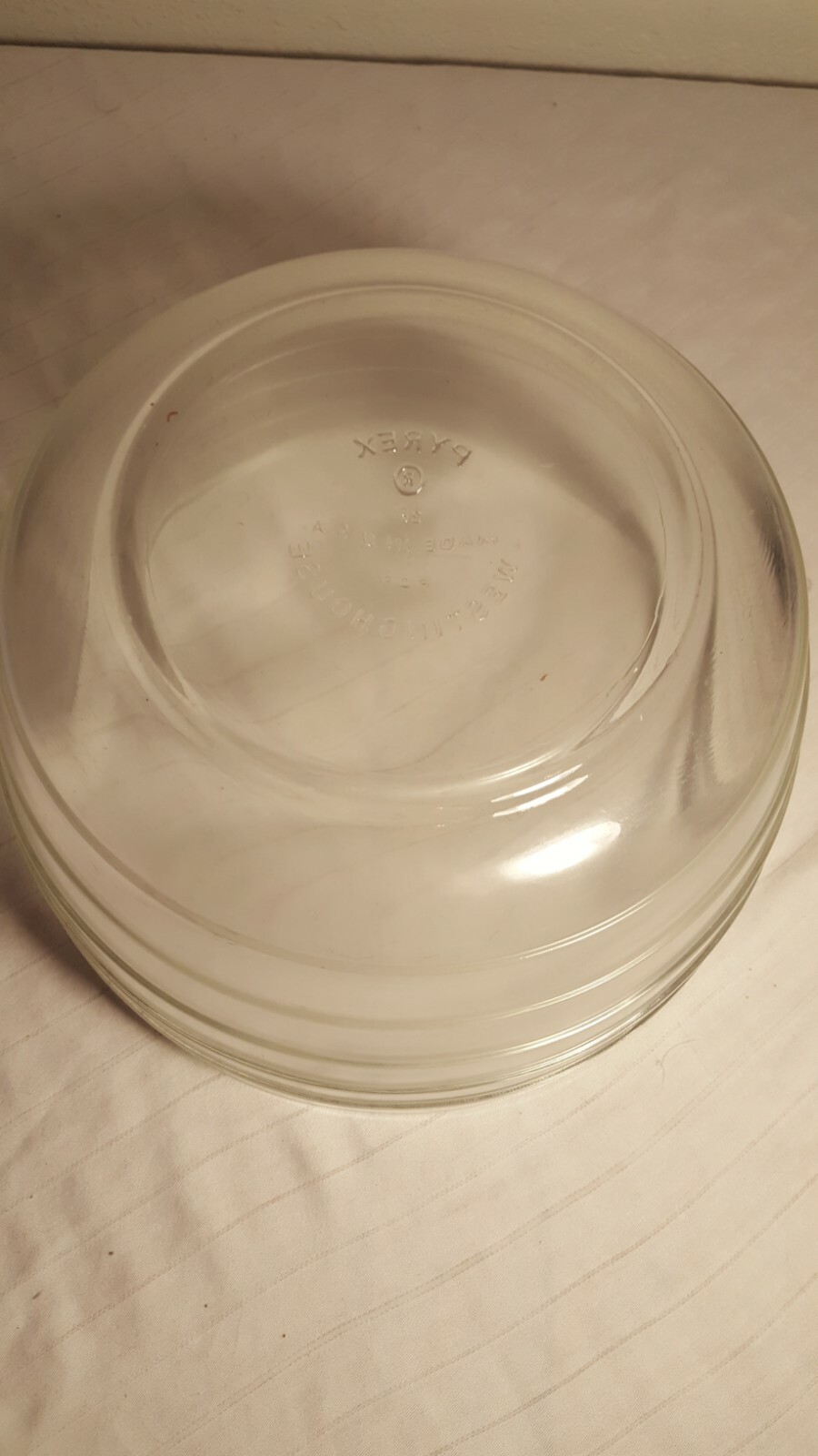 PYREX USA Vtg 3 Quart Large Glass Mixing Bowl Kitchen Ware