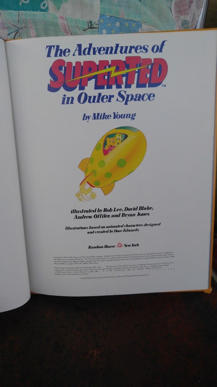 THE ADVENTURES OF SUPERTED IN OUTER SPACE 1985 Hardcover Book Super Ted Bear