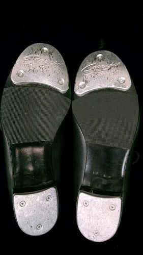 Capezio Tap Shoes Youth Size 13.5 Black Leather Tele Tone jr Lace Up  63356