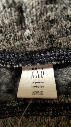 NWT Baby Gap Toddler Boy Pull-On Pants in Fleece 3Y Warm Soft Gray