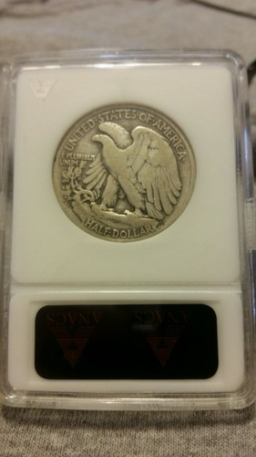 1921-S 50C ANACS VF20 Walking Liberty Half Dollar