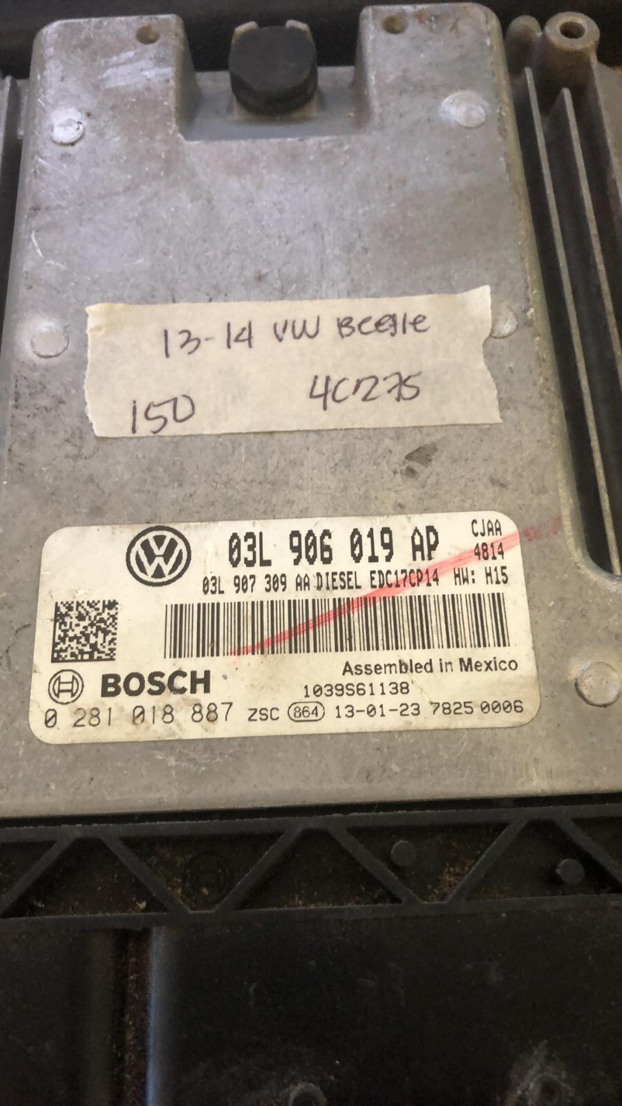 2013-2014 VW Beetle ecm ecu computer 03L 906 019 AP | eBay