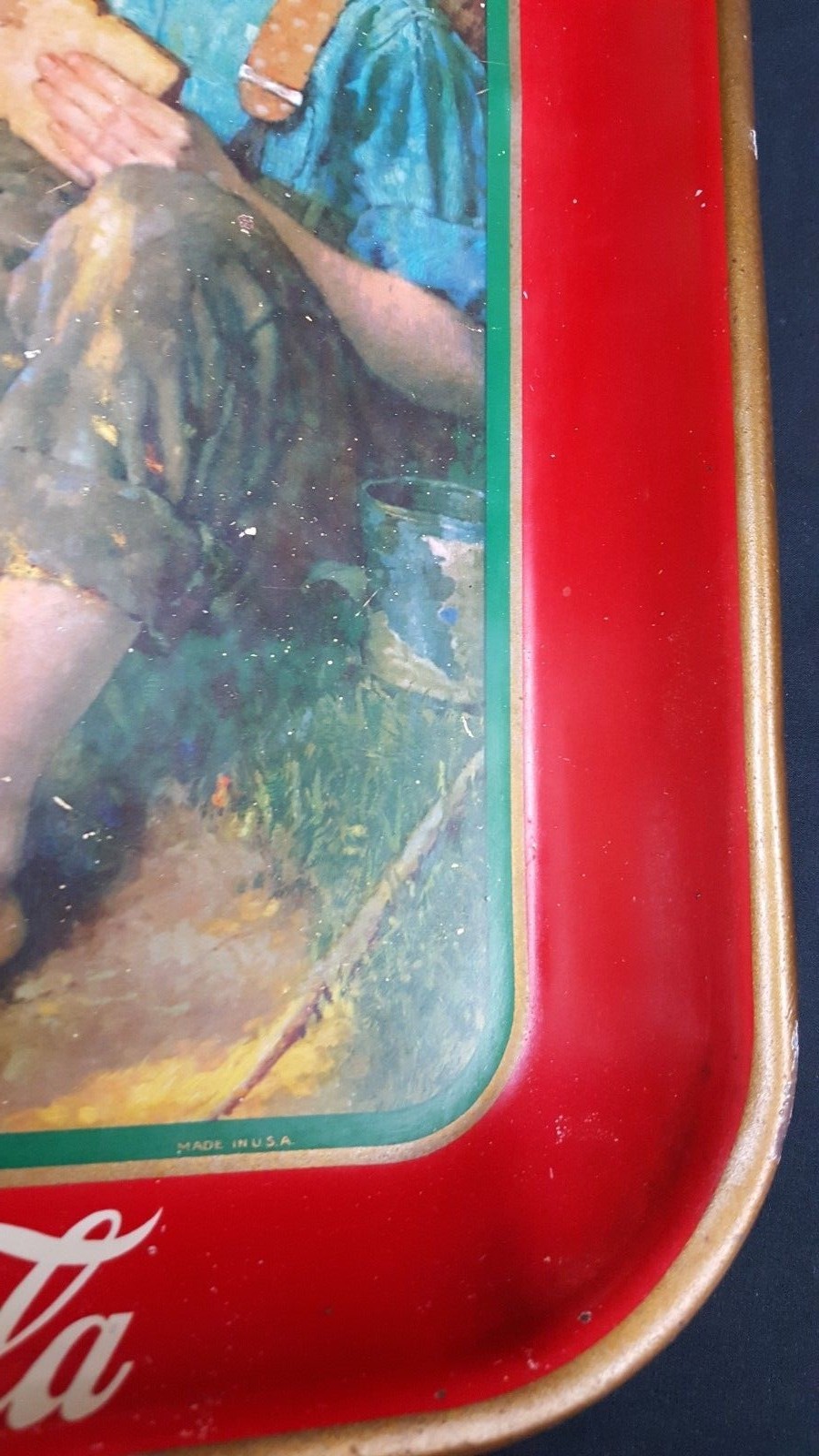 Rare 1931 American Art Works Drink Coca Cola Serving Advertising Tray