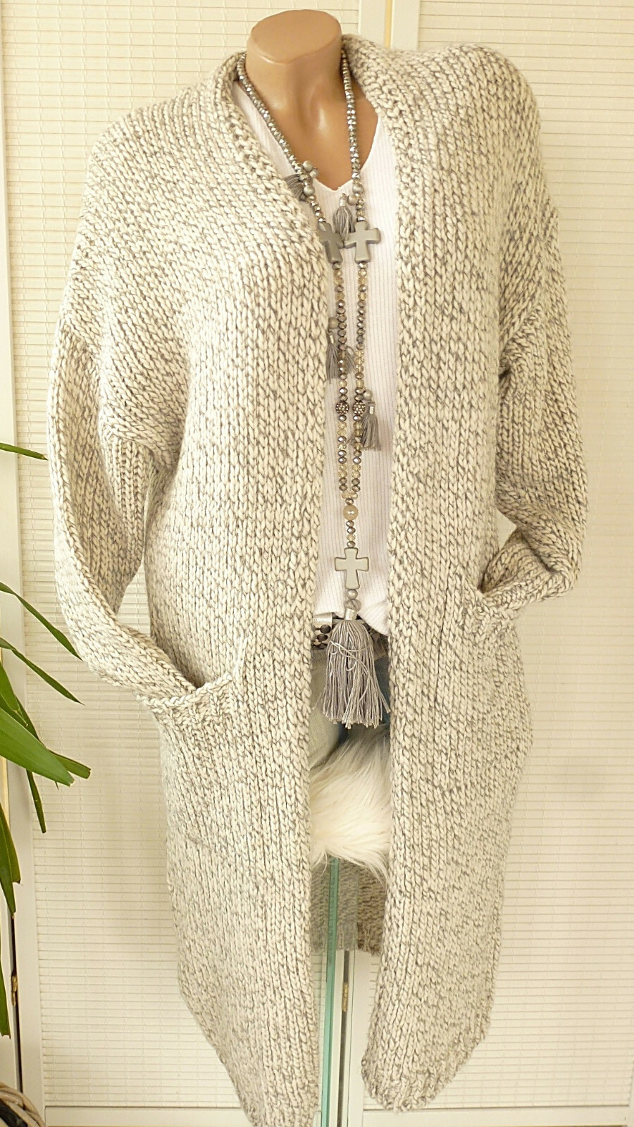 Neu Shirtjacke 979406 in Hellgrau meliert 36//38