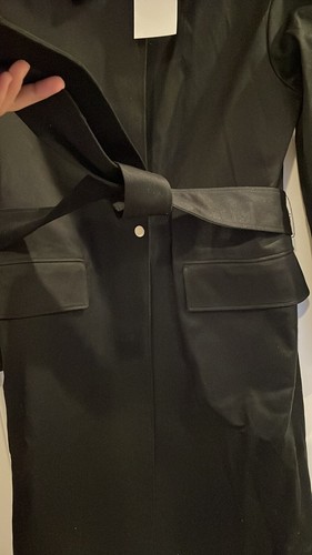 Pre-owned Theory Belted Car Coat Medium In Black