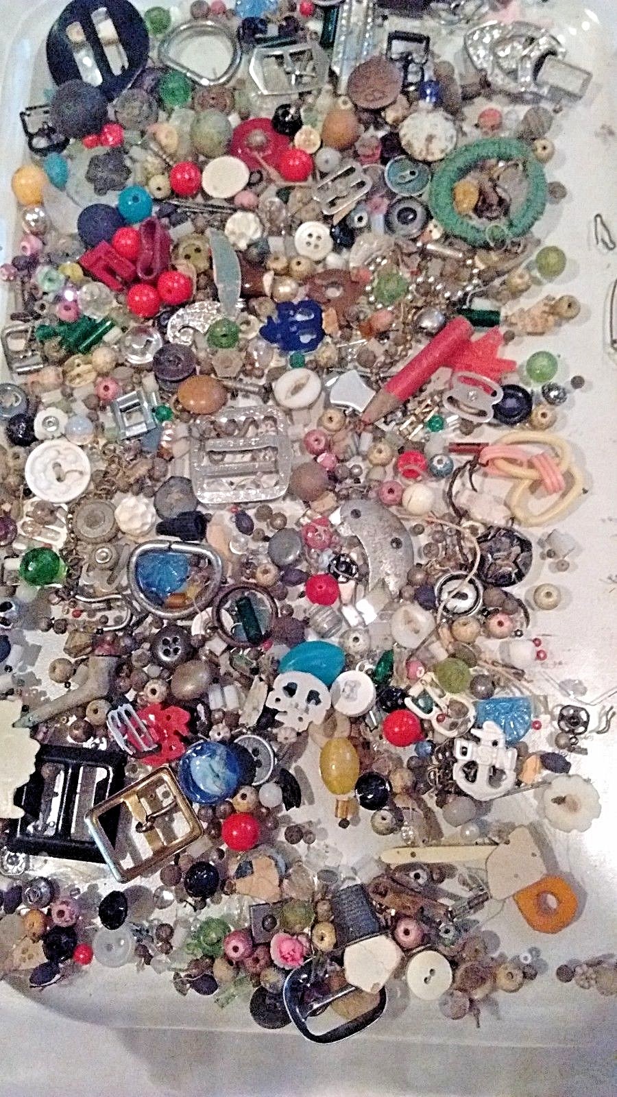 Vintage Button Lot - Sewing Buttons Collectible Antique OLD - Emerson Cigar Box