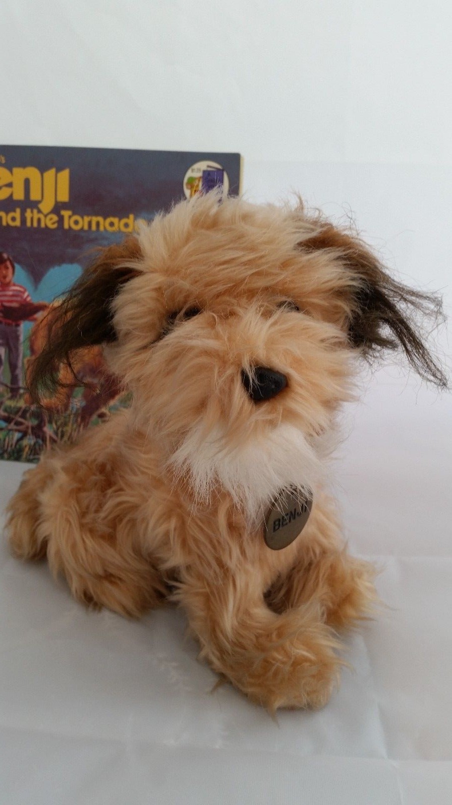 ADORABLE 1980 BENJI Stuffed Animal by Dakin with Benji Book. A Must See!