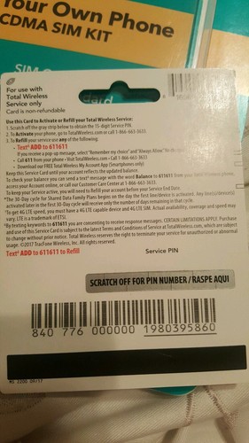 Total Wireless 3 Line SIM Card Kit