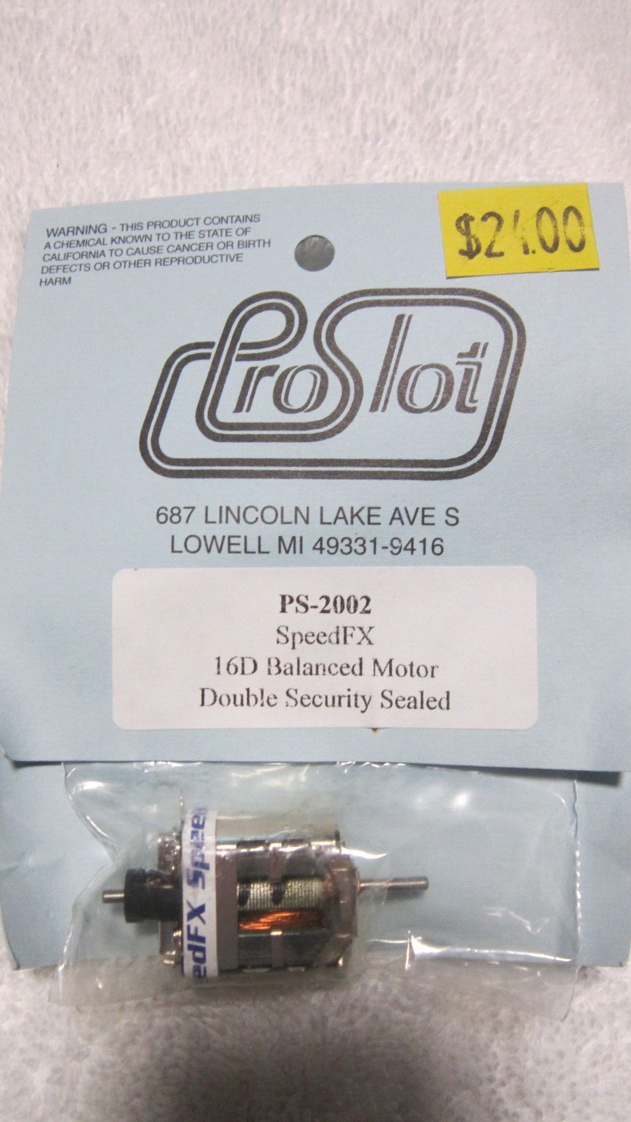 PRO-SLOT SPEED FX 16-D BALANCED MOTOR PS-2002