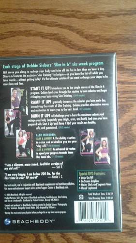 Slim in 6 Six 6-Week Program (2) DVDs Debbie Siebers Exercise & Fitness