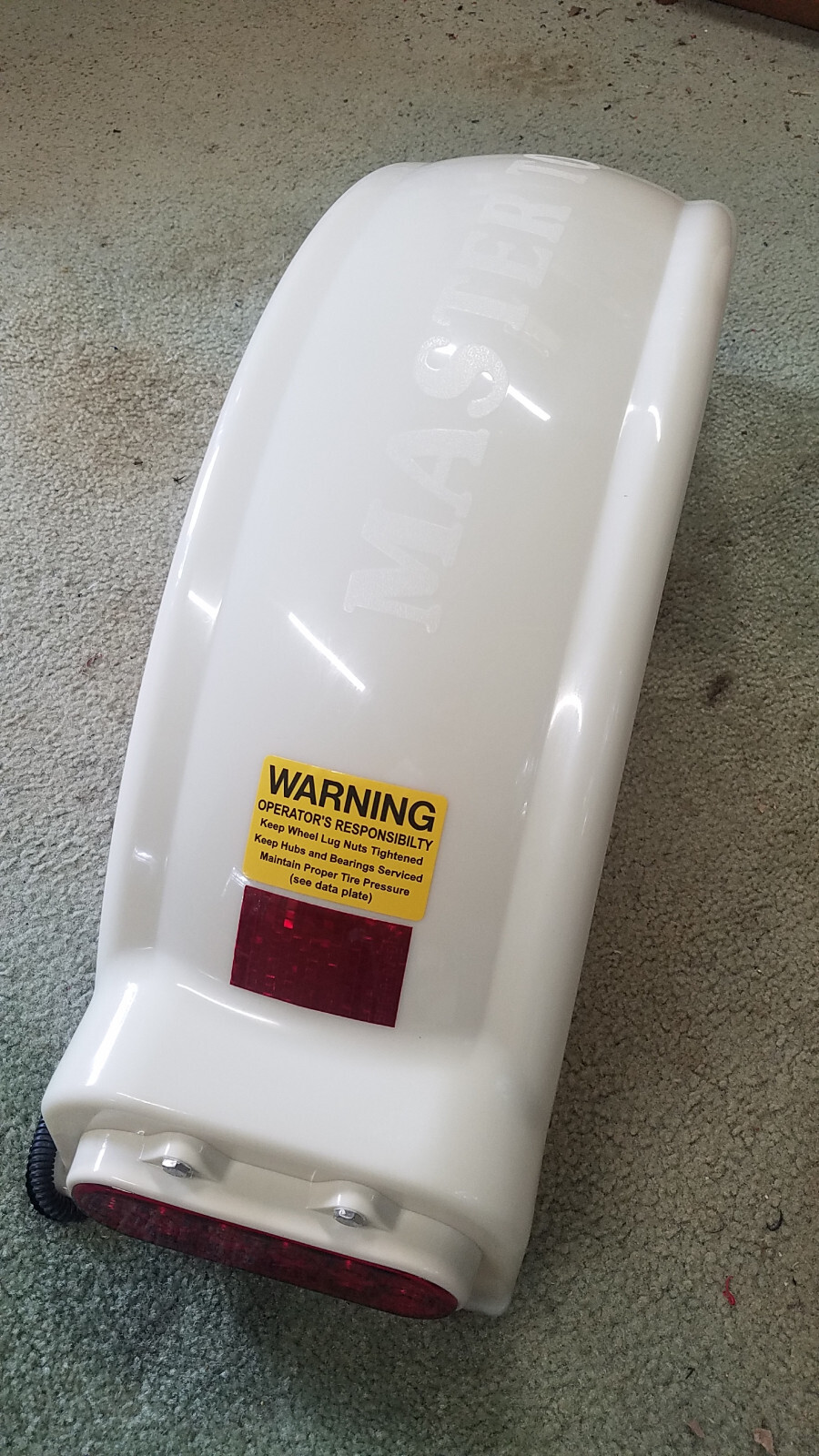 Master Tow Brand Poly Fender RH-Pass Geniune OEM Car Dolly Trailer FREE SHIP