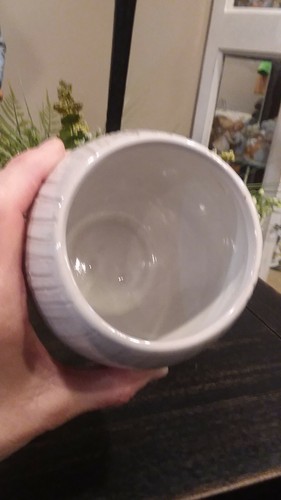 VINTAGE FRANKOMA T7 COCONUT TIKI MUG (PEARL WHITE)