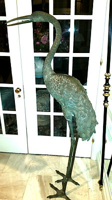 BRONZE CRANES WILDLIFE (LOT OF 2) 60 INCHES HIGH 30 INCHES WIDE 120 LBS VERDI G.