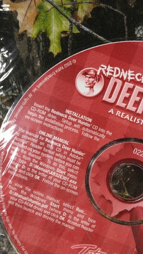 Redneck Deer Huntin' PC-CD Rom 1998 Hunting Game W/Windows '95 W/Mousepad
