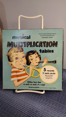 Vintage Musical Multiplication Tables 5 records 33 rpm, Quiz Cards Bremner-Davis