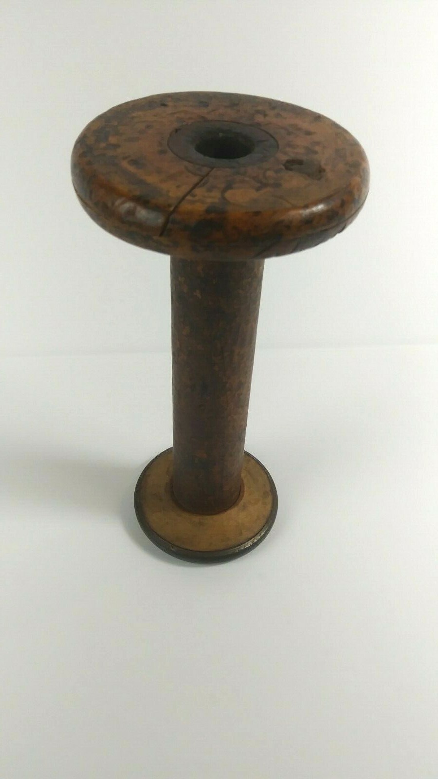 Vintage Old Wooden Spool Bobbin Textile Mills