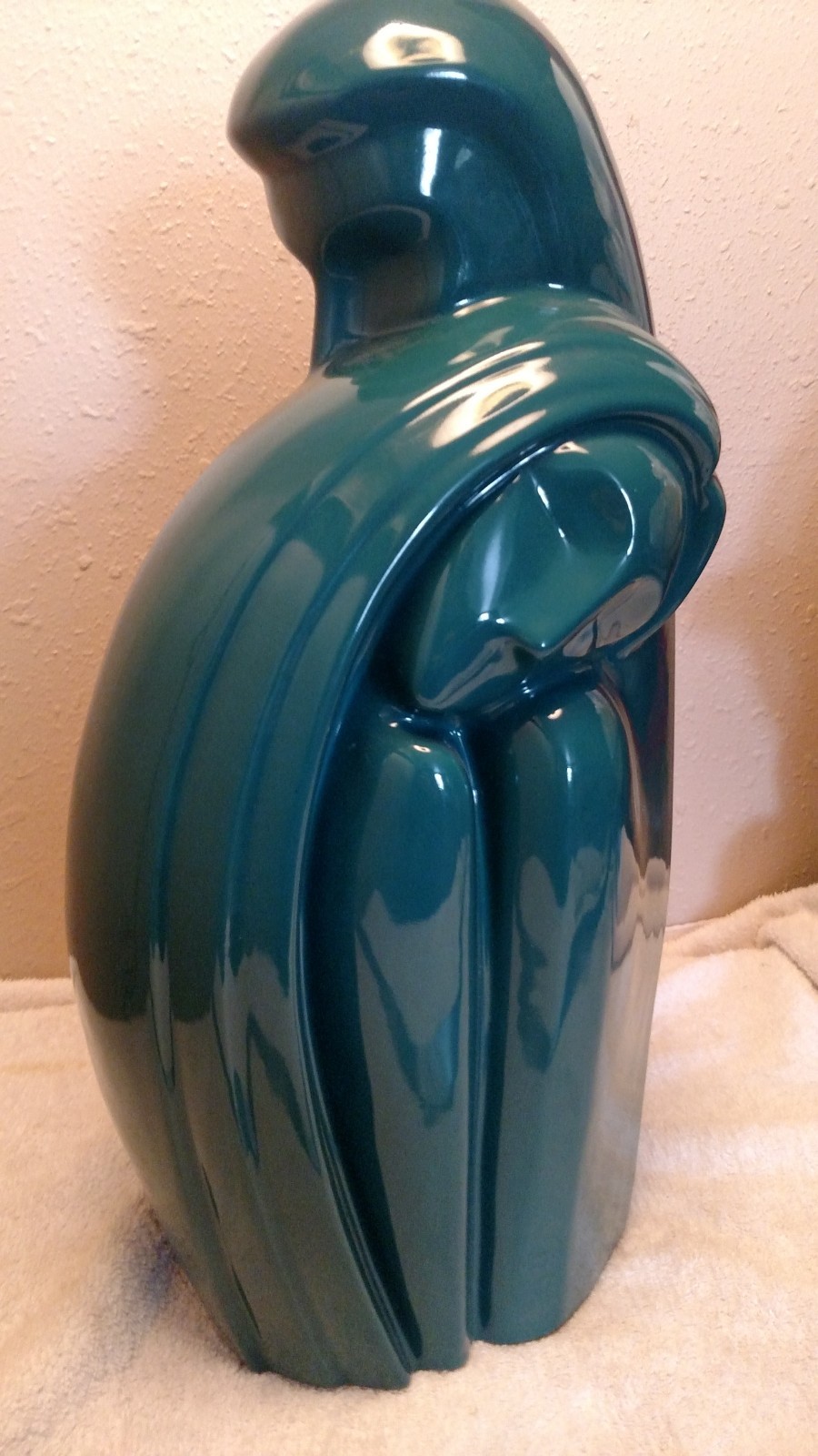 VTG Haeger Lover Embrace,Couple-Forest Green-Statue Bust 6051Art Deco Man Woman