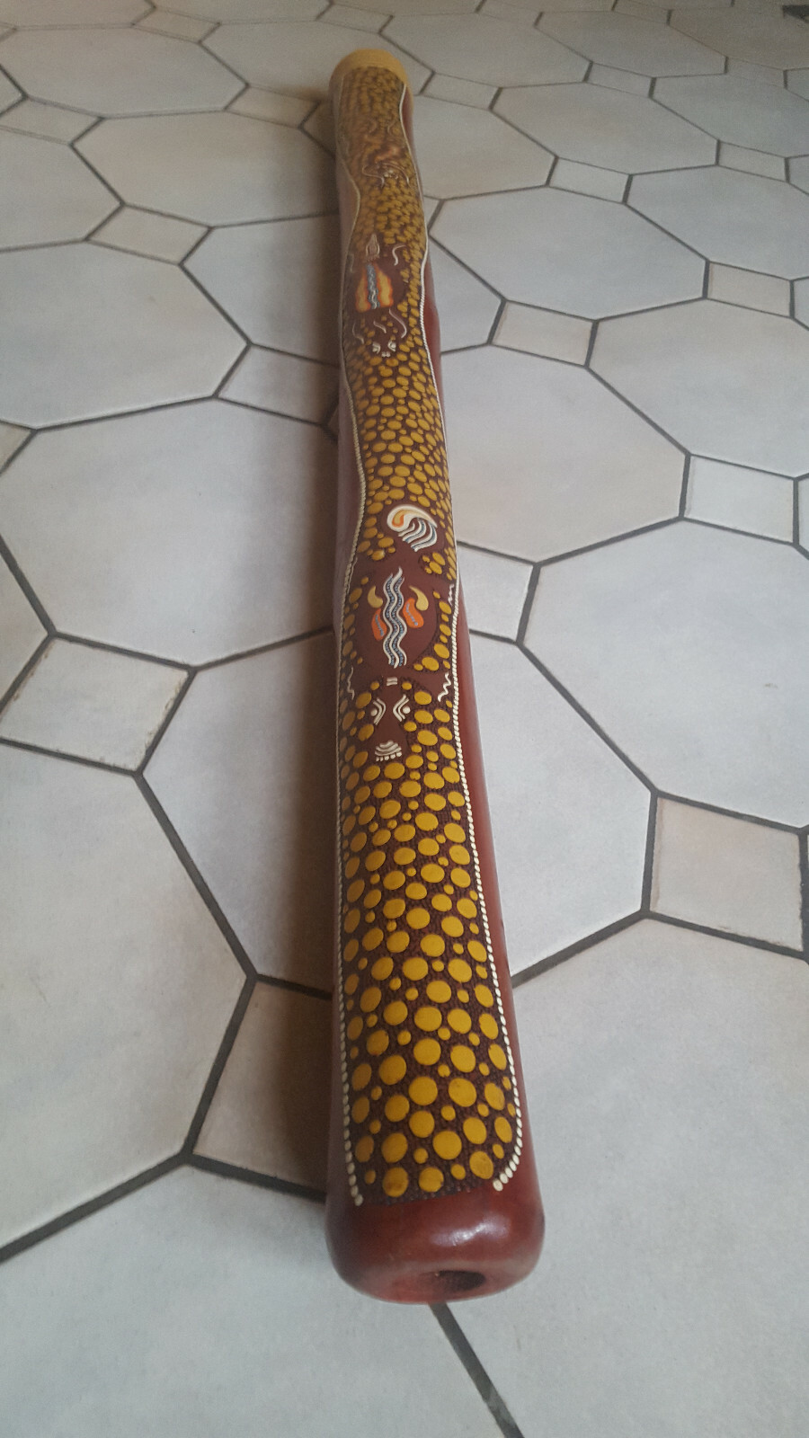 Handbemaltes Didgeridoo Länge 120 cm Durchmesser 9 cm
