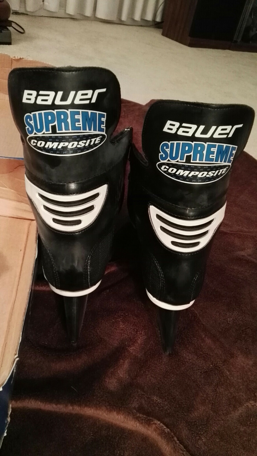 ERIC LINDROS PRO RETURN BAUER SUPREME COMPOSITE SZ 10 3/4 PRO STOCK NHL SKATES