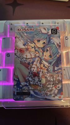 KONAMI e-amusement pass ニア＆ノア SHIPS FROM USA Unused Konami e-AMUSEMENT PASS Card Sound Voltex