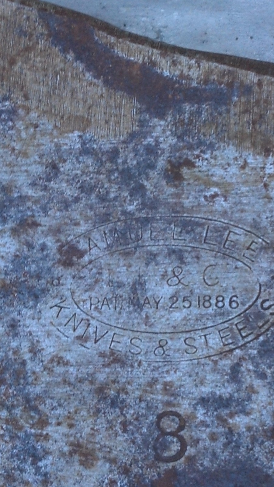 Old Vintage meat cleaver PAT 1886