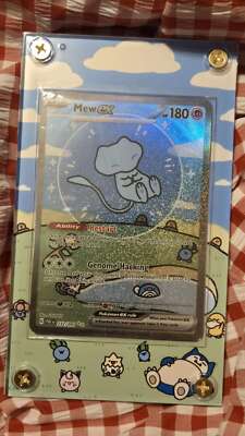 シングルカード Mew ex 232/091 Sv: Paldean Fates Holo Mew Ex 232/091 - Pokemon Paldean Fates - Magnetic Card Case