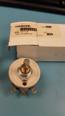 (1pc) OHMITE Rheostat RHS500E. 500 ohms, 10% NEW in Box.