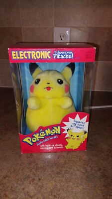 1998 Electronic ''I Choose You Pikachu!'' Pokémon Collectible Plush - Mint In Box