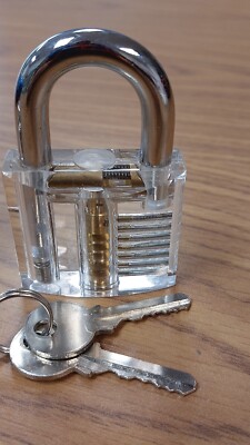 Clear Practice Lock (New,) With 2 Keys Will Check Before Sending