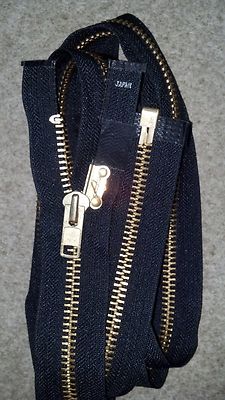 ONE-ZIPPER/VTG.80s/BLACK/BRASS72