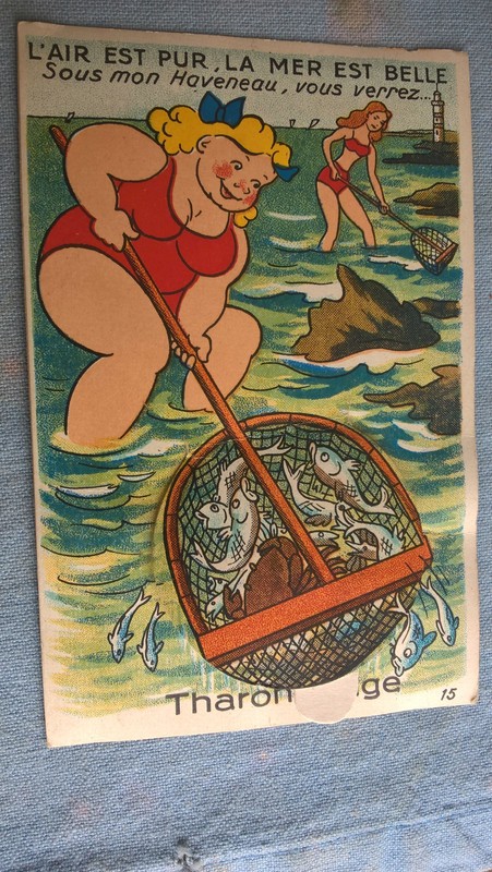 Carte Postale Tharon Plage L'Air Est Pur,La Mer Est Belle.Sous Mon Haveneau 1952