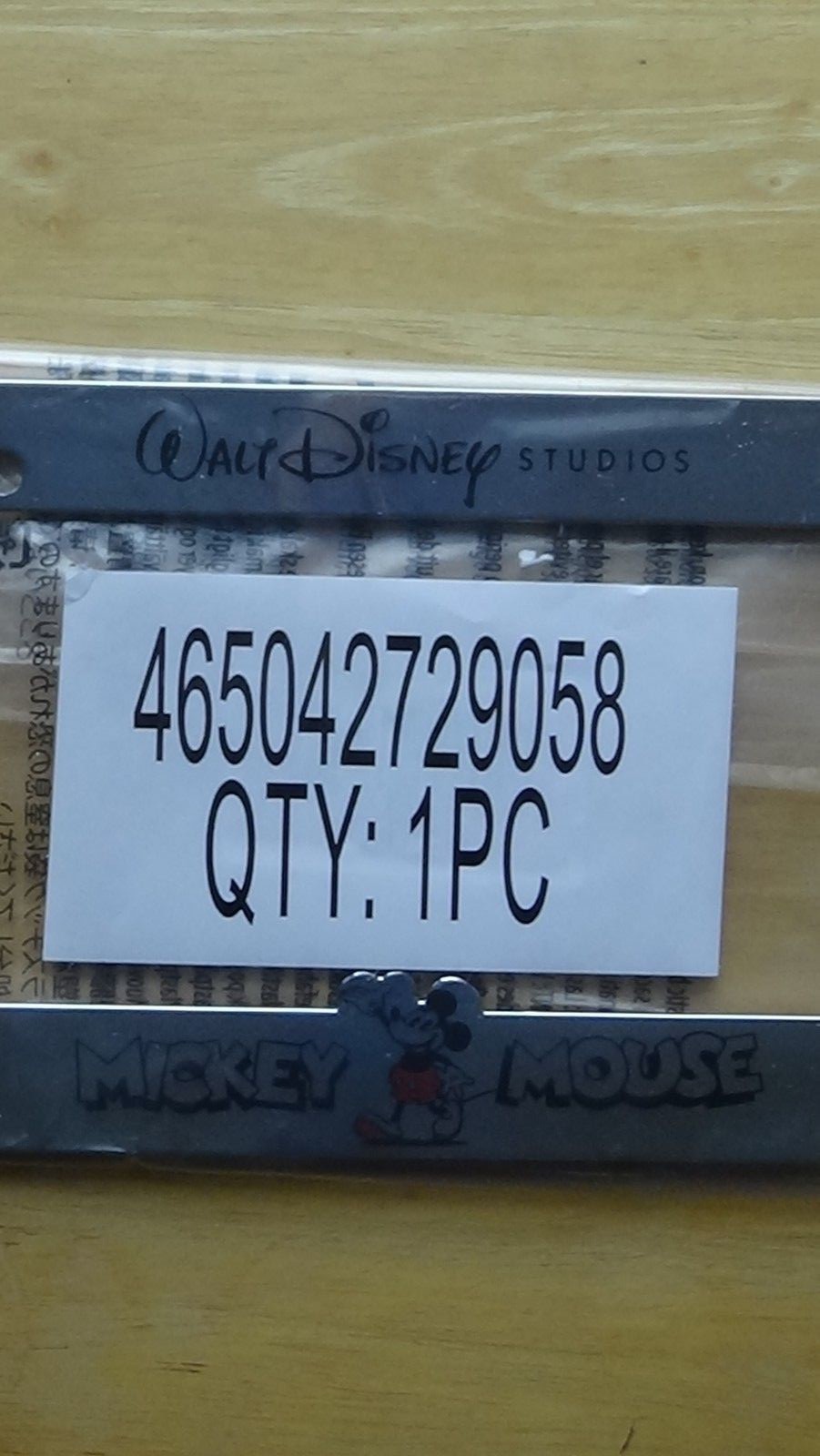 Disney Mickey Mouse License Plate Frame Chrome Metal Walt Disney Studios NEW