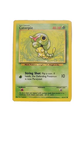 1999 Pokemon Base Set 1st Edition Caterpie 45/102 | eBay
