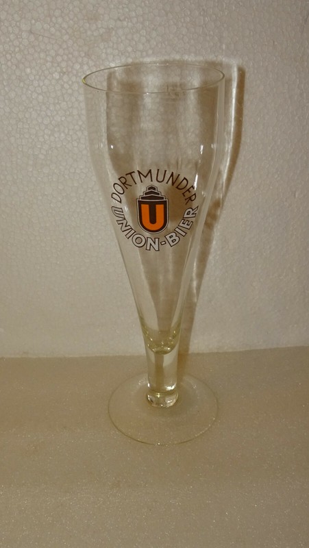Ancien Verre A Pied Biere Des Annee 60 70 Dortmunder Union- Bier Allemagne