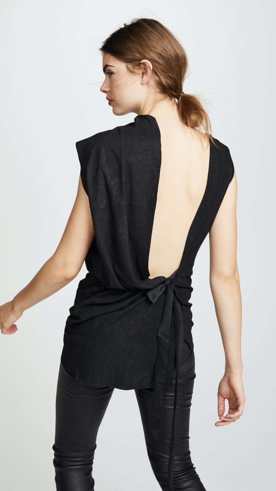 Rickowens lilies - Rick Owens Lilies ノースリーブ 38(M位) 黒 【古着】【中古】 Rick Owens Lilies Leather Short Sleeve Top NWT | eBay