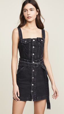 Ksubi Deejay Denim Dress SIZE S (8 AUS) Venom Black NWD Dee Jay