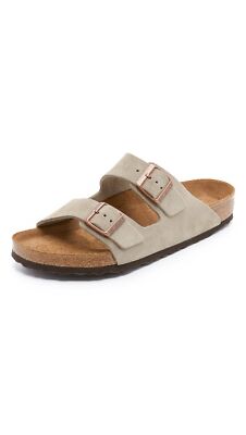 Мужские замшевые сандалии Birkenstock Arizona, телесный, 10 D Medium US