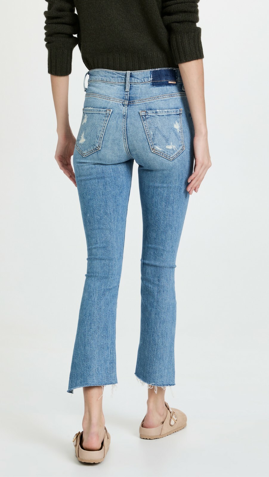 Pre-owned Mother Denim Insider Crop Step Fray Holy Melancholy Size 25, 27, 28, 29 $268