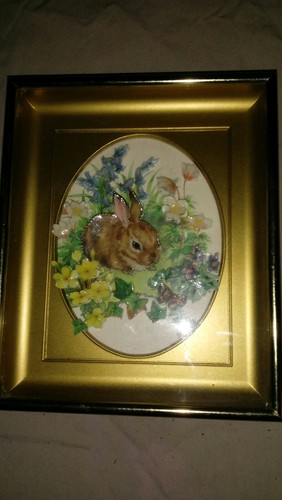 Framed Rabbit Raised Art Print 5 3/4
